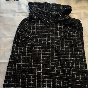Tribal Women's 2X Black Sweater Boat Neck W/ Side Zipper Oversized